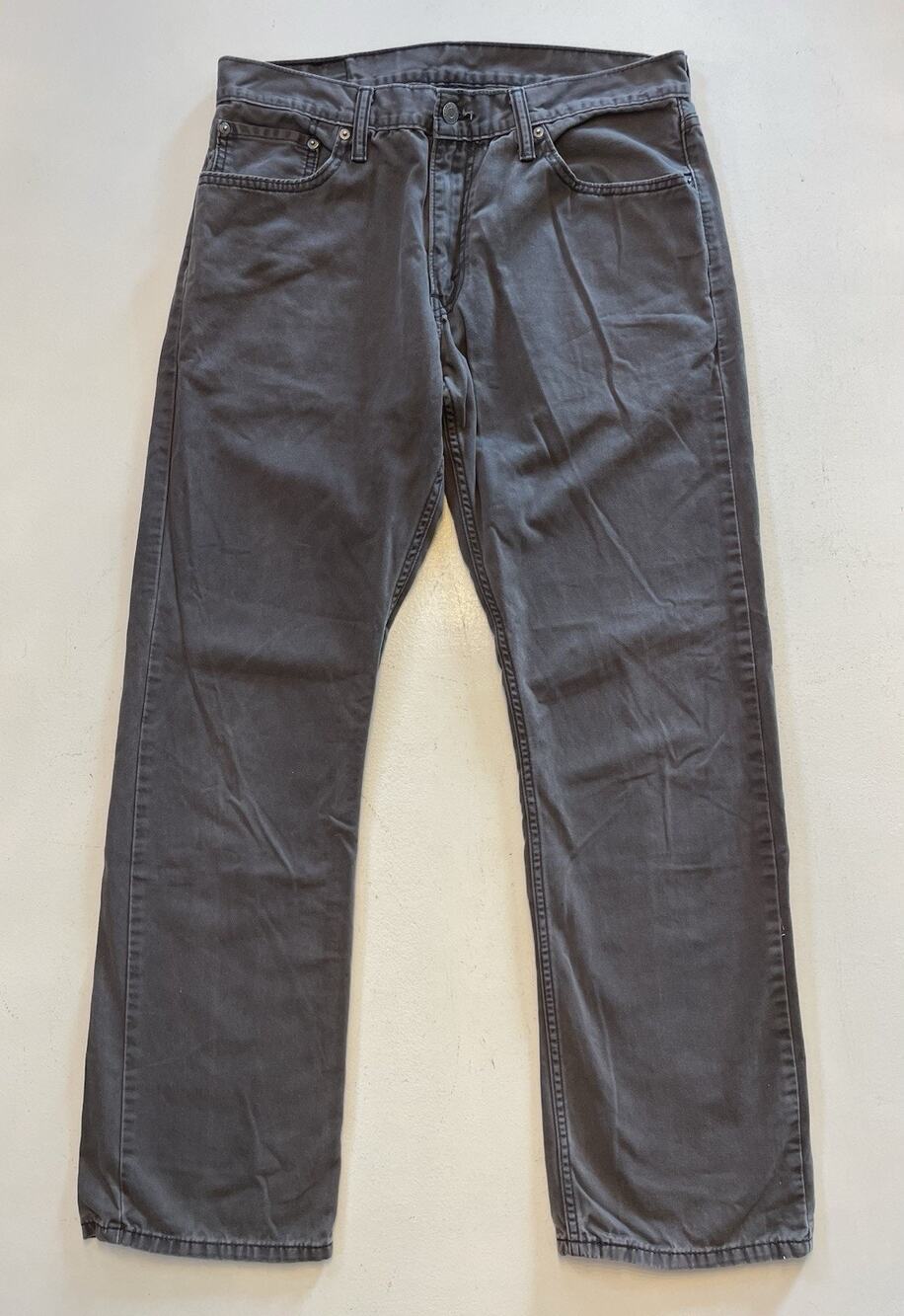 Levis 514 Jeans Mens 34 x 32 Gray Regular Straight Stretch Flex Twill Pants